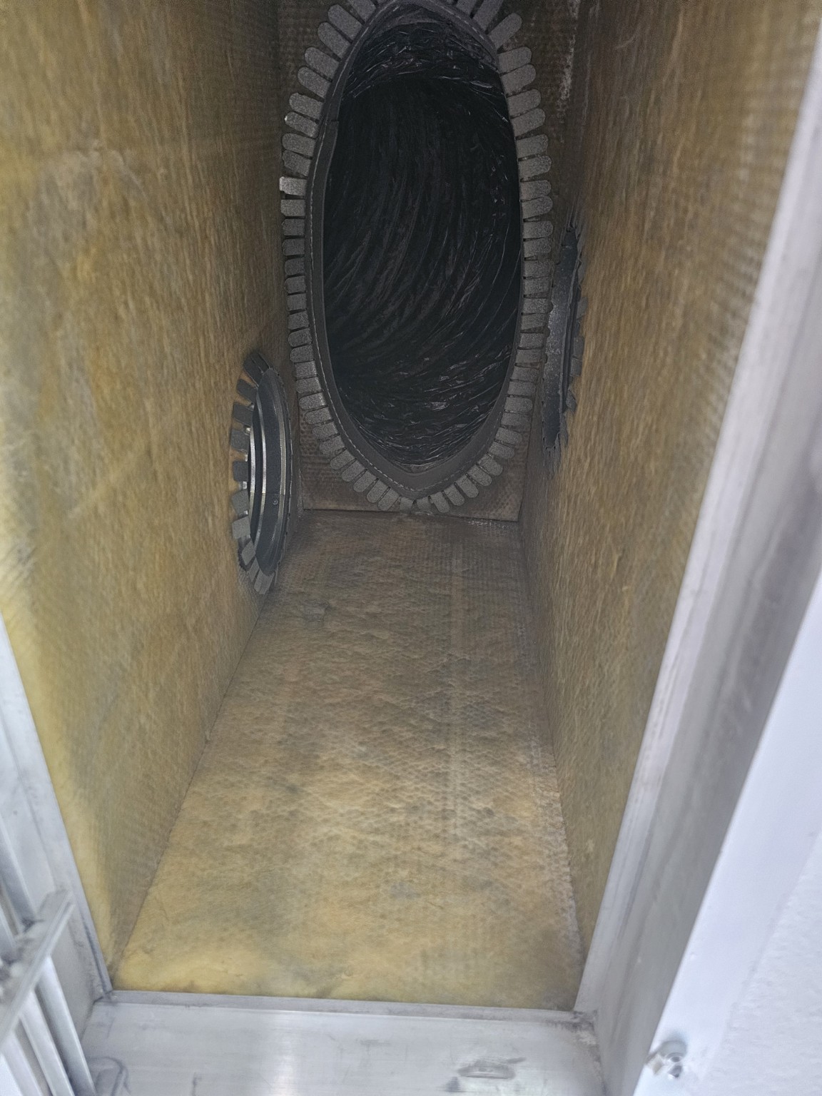 Interior of ductwork after cleaning